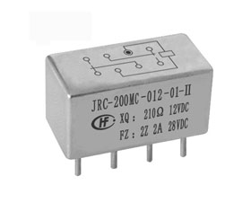 宏發(fā)電聲 1/5晶體罩有可靠性指標的密封電磁繼電器JRC-200MC