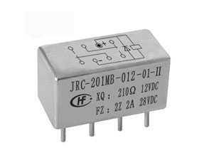 1/5晶體罩有線圈瞬態(tài)抑制兩組轉換觸點密封電磁繼電器JRC-201MB