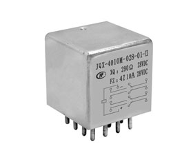 宏發(fā)電聲 1立方英寸四組轉(zhuǎn)換觸點密封電磁繼電器JQX-4010M